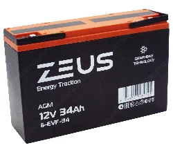 Аккумулятор ZEUS 6-EVF-34 (12V34Ah) тяговый Фото 1