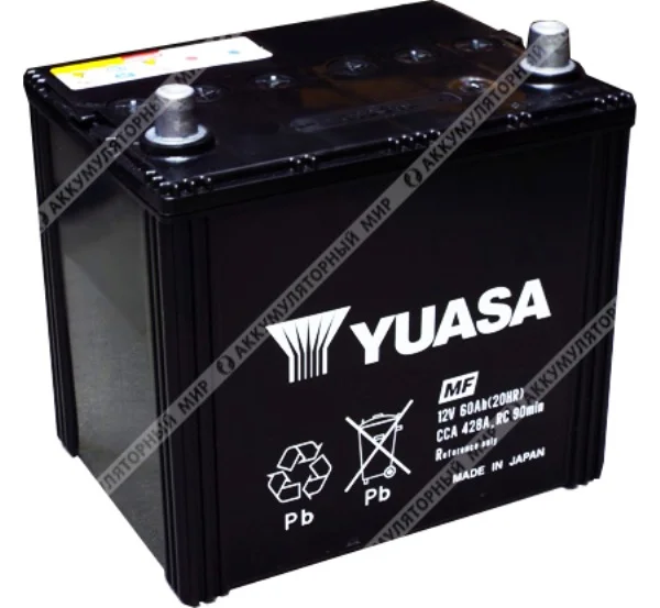 Аккумулятор YUASA MF EPY-60D23L 60 Ач о.п. Фото 1