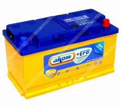Аккумулятор АКОМ +EFB 100 Ач о.п. Фото 1