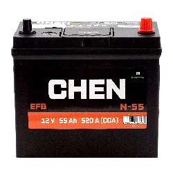 Аккумулятор CHEN EFB N-55 75B24L Asia 55 Ач о.п. Фото 1