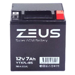 Аккумулятор ZEUS SUPER AGM 7 Ач о.п. (YTX7L-BS) Фото 1