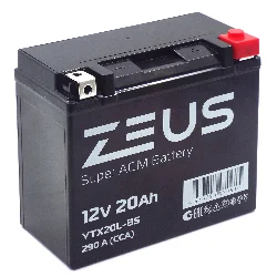 Аккумулятор ZEUS SUPER AGM 20 Ач о.п. (YTX20L-BS) Фото 1