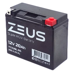 Аккумулятор ZEUS SUPER AGM 20 Ач о.п. (YTX20L-BS) Фото 1