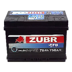 Аккумулятор ZUBR EFB 78 Ач о.п. Фото 1