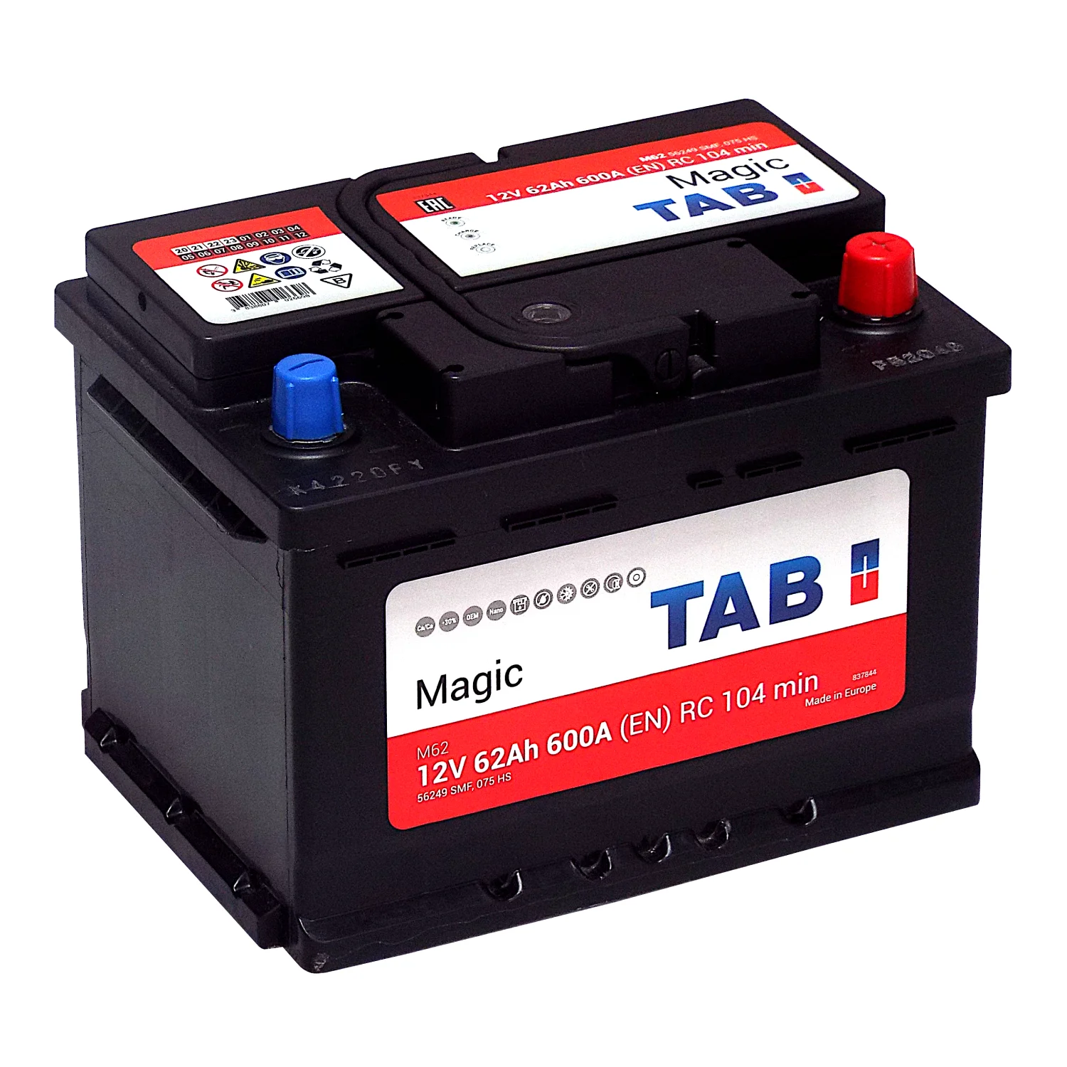 Аккумулятор TAB Magic M62 LB 62 Ач о.п. Фото 1