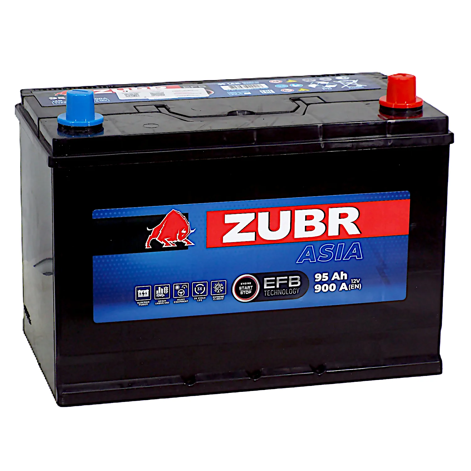 Аккумулятор ZUBR EFB Asia 95 Ач о.п.