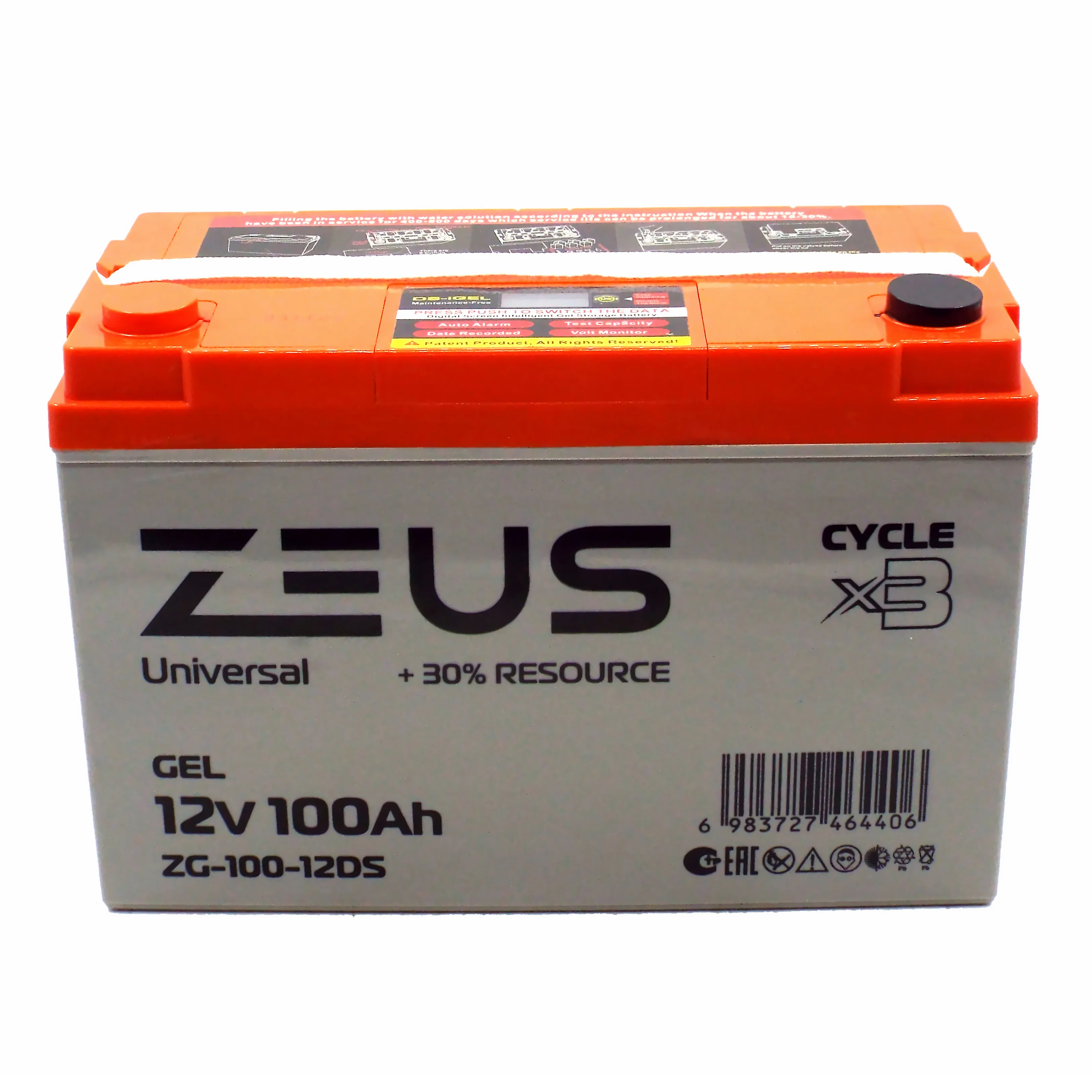 Аккумулятор ZEUS ZG-100-12DS GEL (12V100Ah) универсальный Фото 1