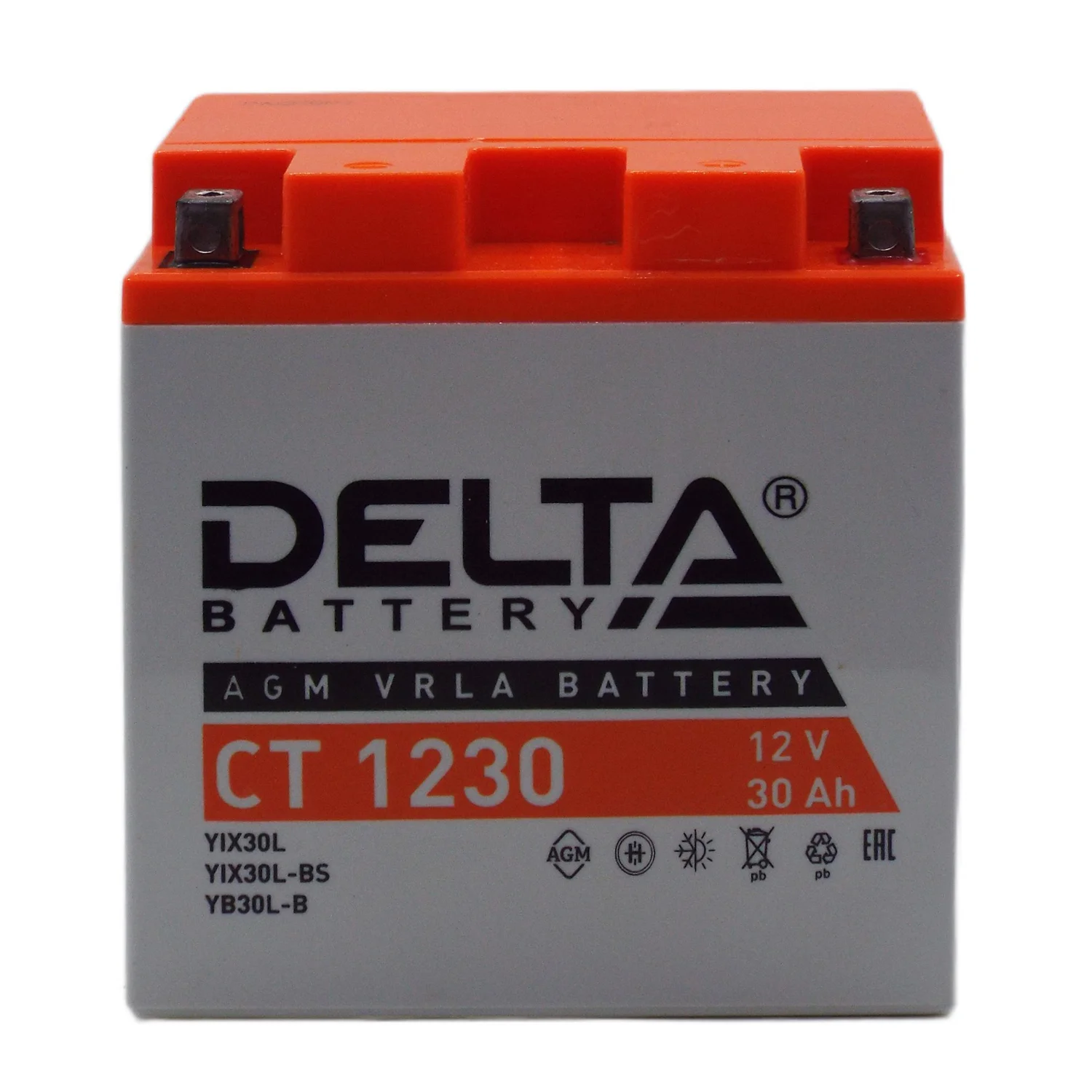 Аккумулятор DELTA СТ 1230 AGM 30 Ач о.п. (YTX30L-BS) Фото 1