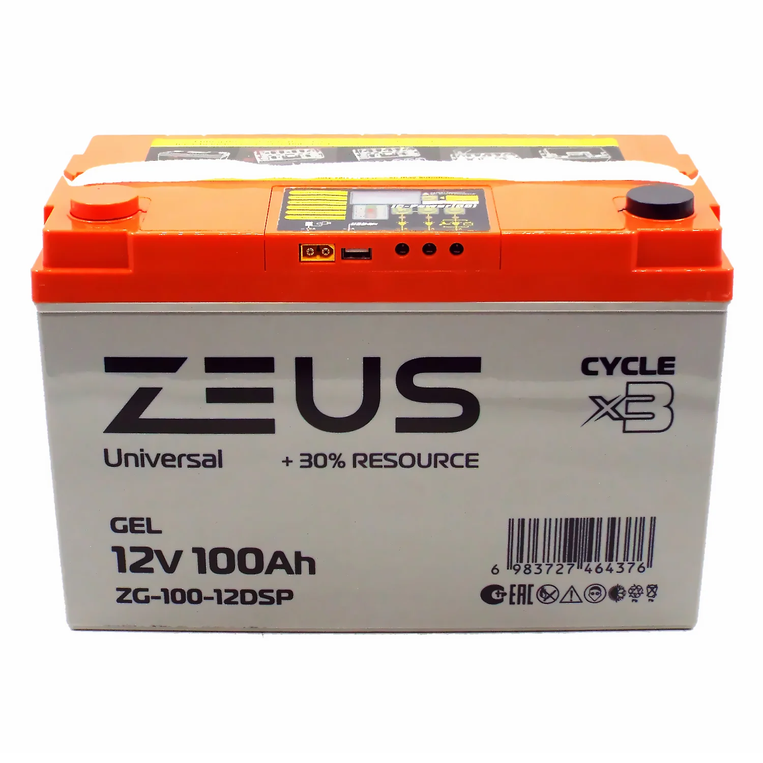 Аккумулятор ZEUS ZG-100-12DSP GEL (12V100Ah) универсальный Фото 1