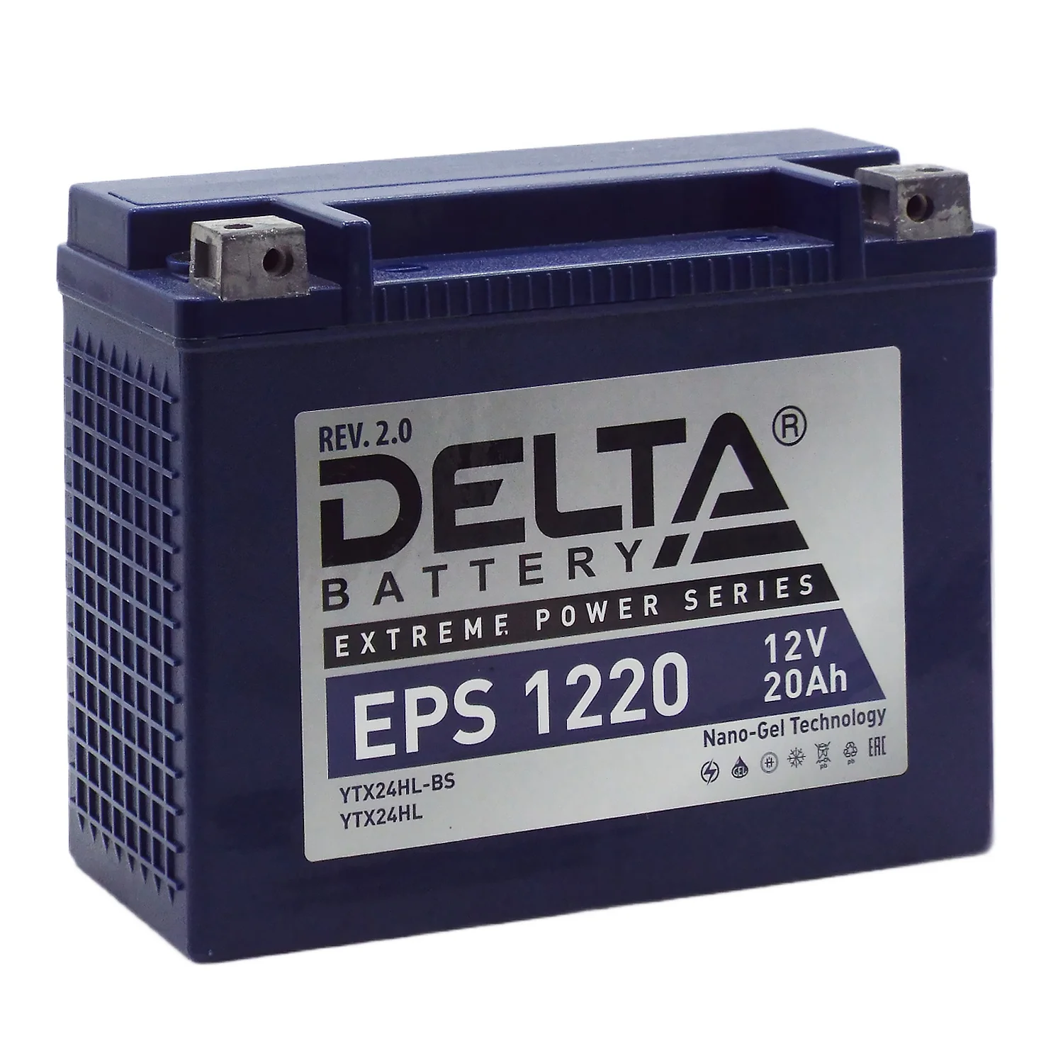 Аккумулятор DELTA EPS 1220 20 Ач о.п. (YTX24HL-BS) Фото 1