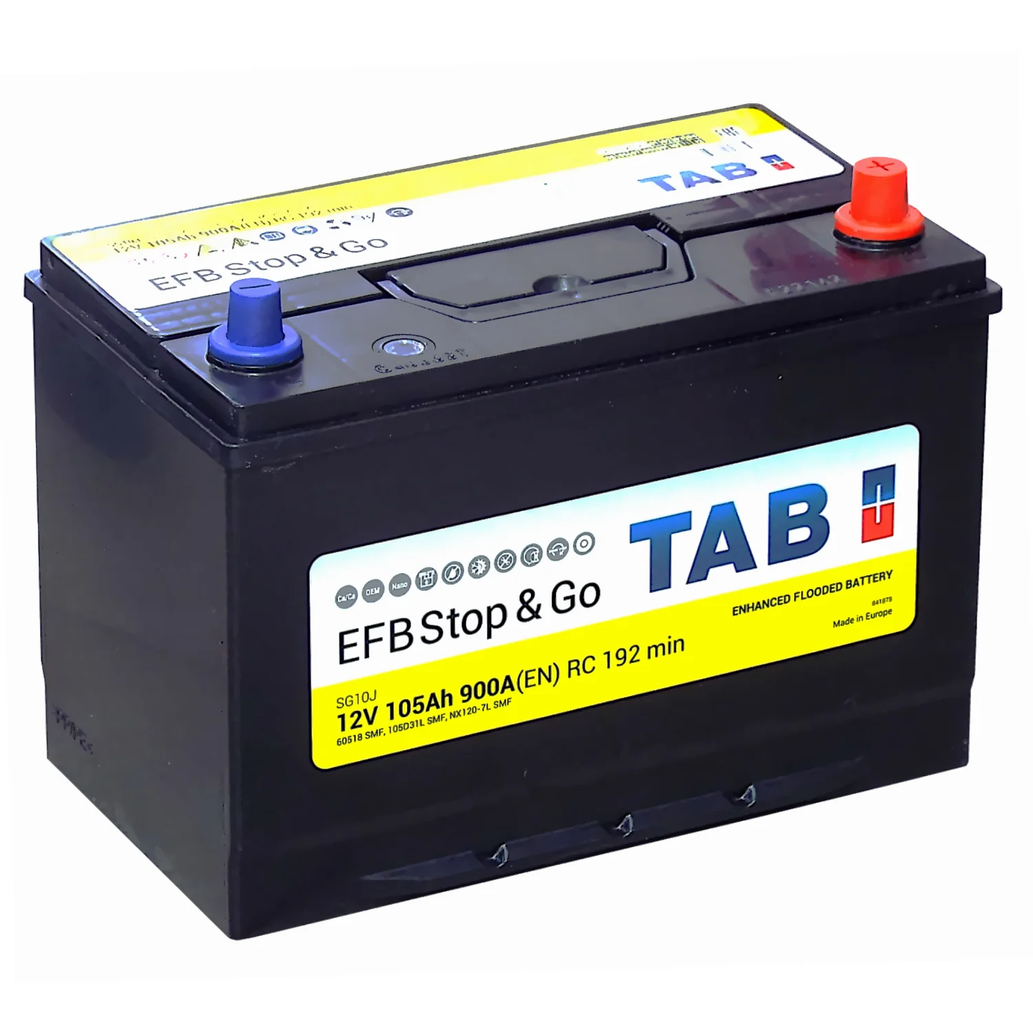 Аккумулятор TAB EFB SG10J Asia 105 Ач о.п.