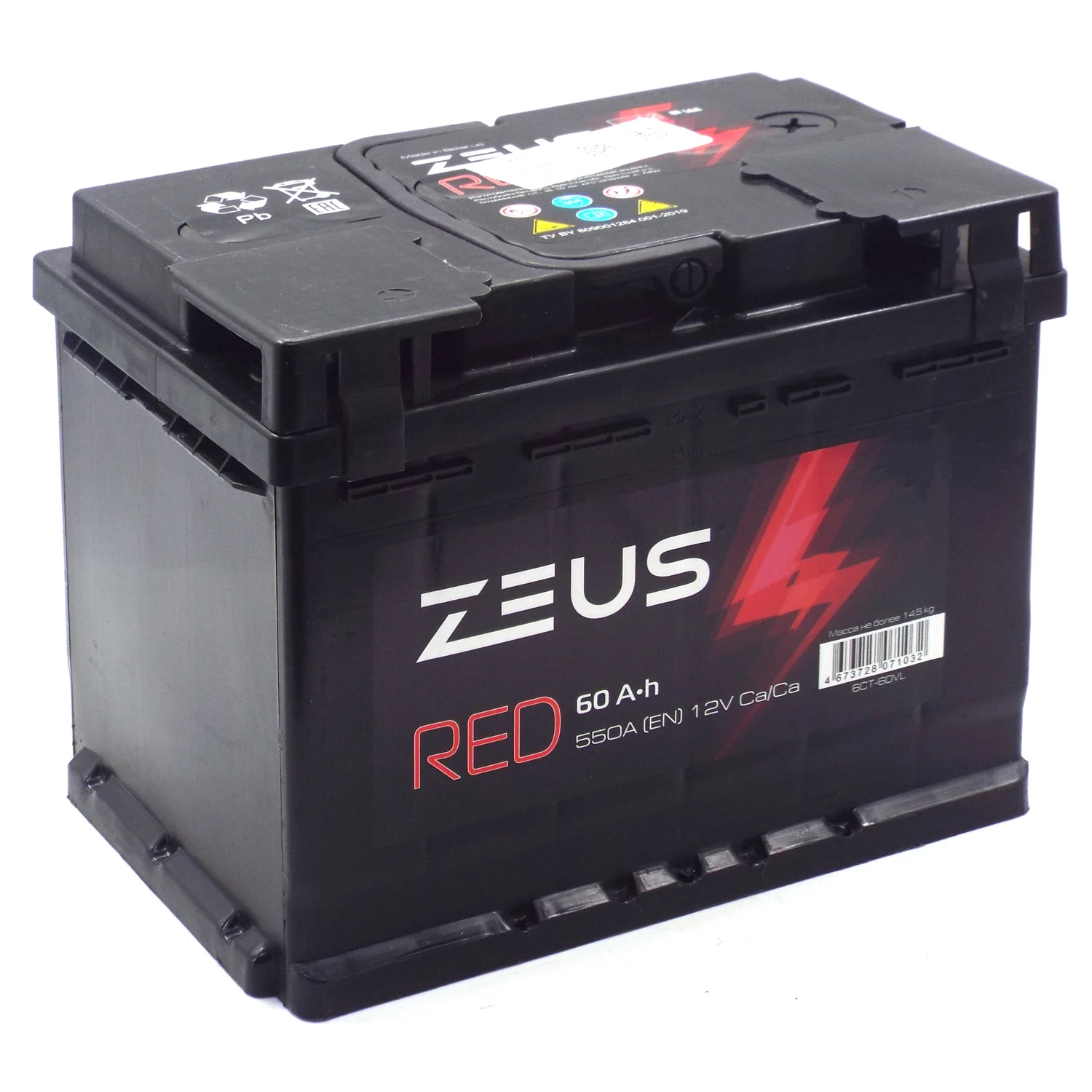 Аккумулятор ZEUS RED 60 Ач п.п.