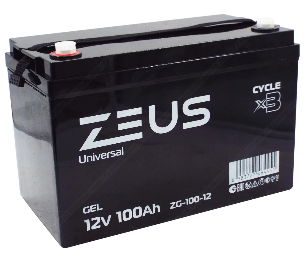 Аккумулятор ZEUS ZG-100-12 GEL (12V100Ah) универсальный Фото 1