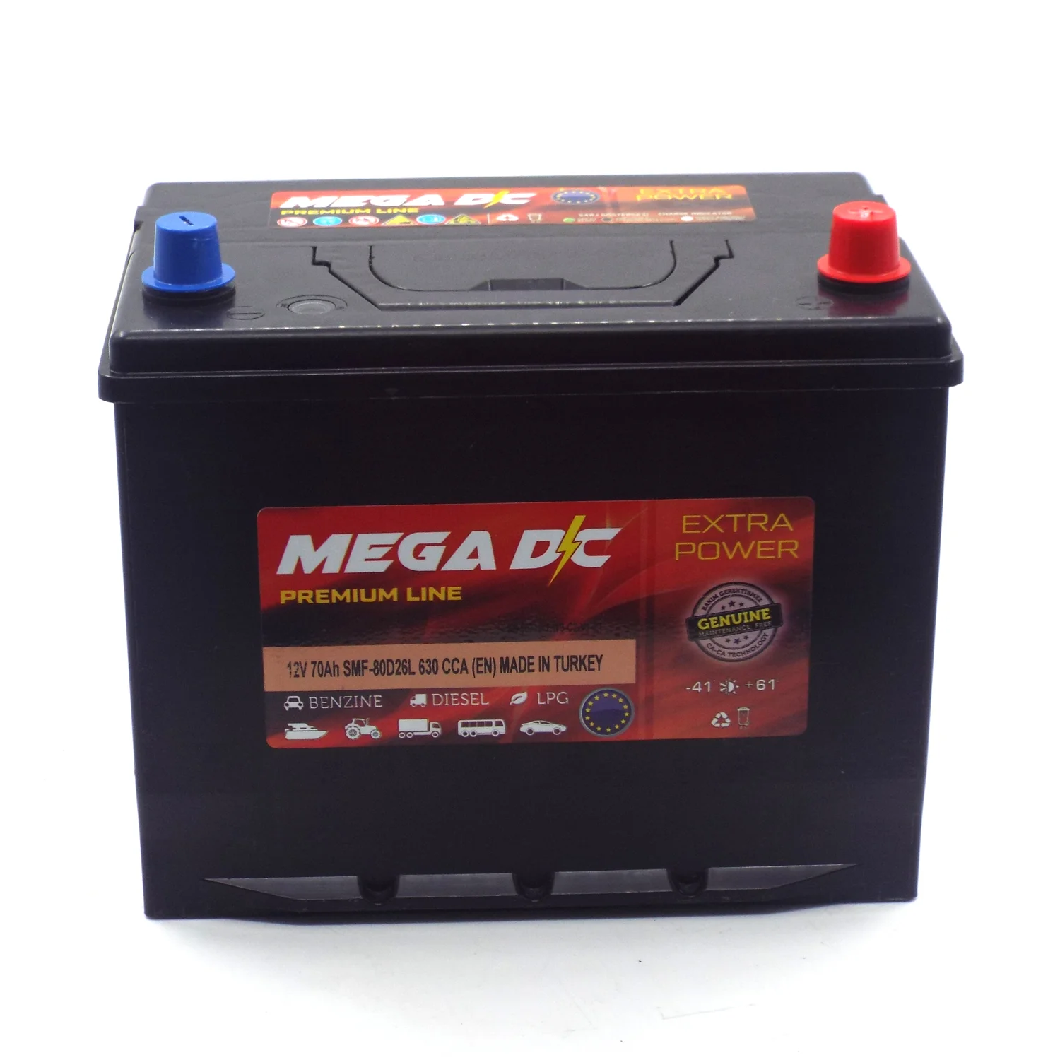 Аккумулятор MEGA DC Asia 75D26L 70 Ач о.п. Фото 1