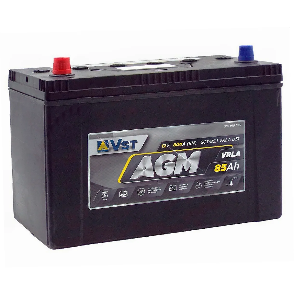 Аккумулятор VST AGM Asia 85 Ач п.п. РАСПРОДАЖА
