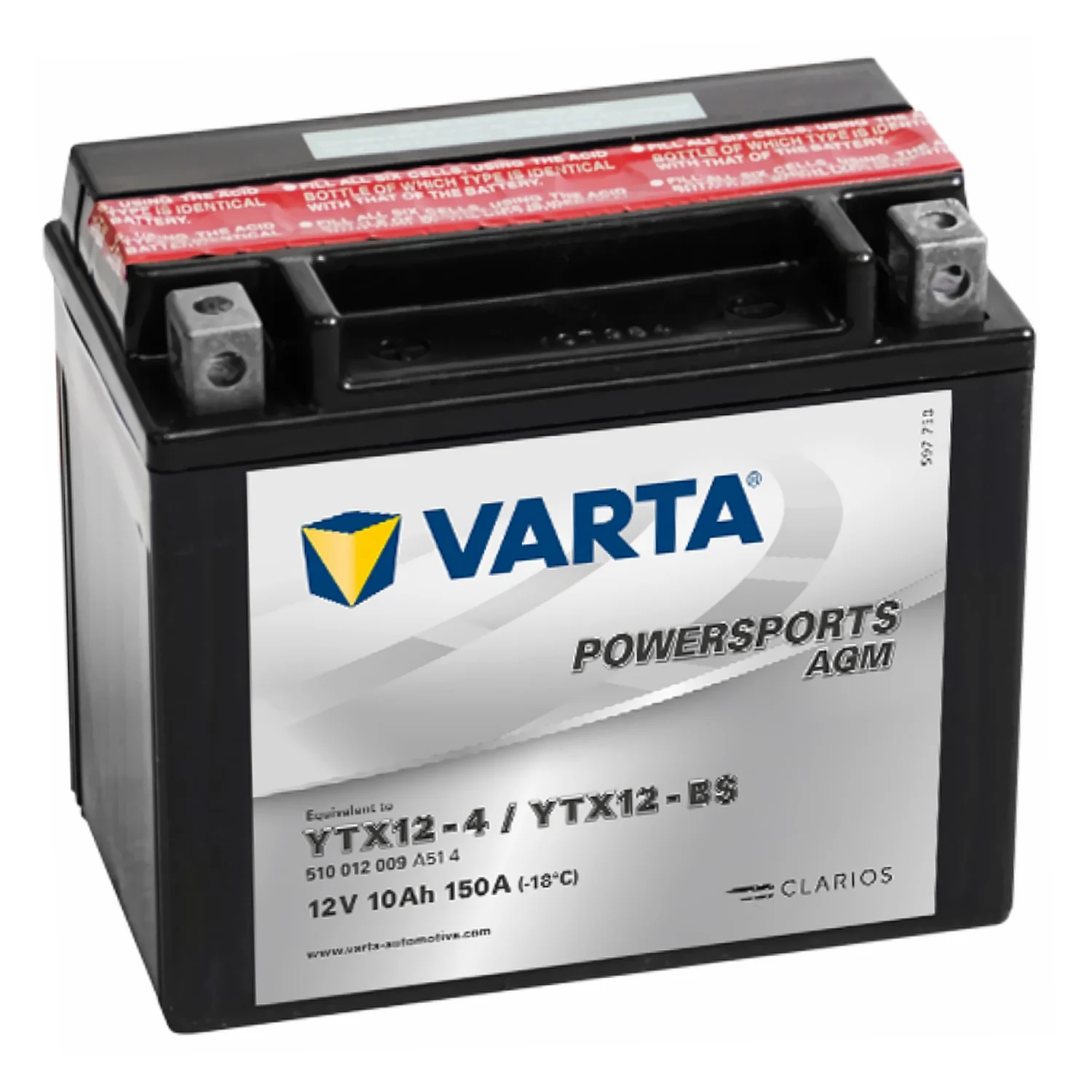 Аккумулятор VARTA 10 Ач п.п. (YTX12-BS) 510 012 009 РАСПРОДАЖА