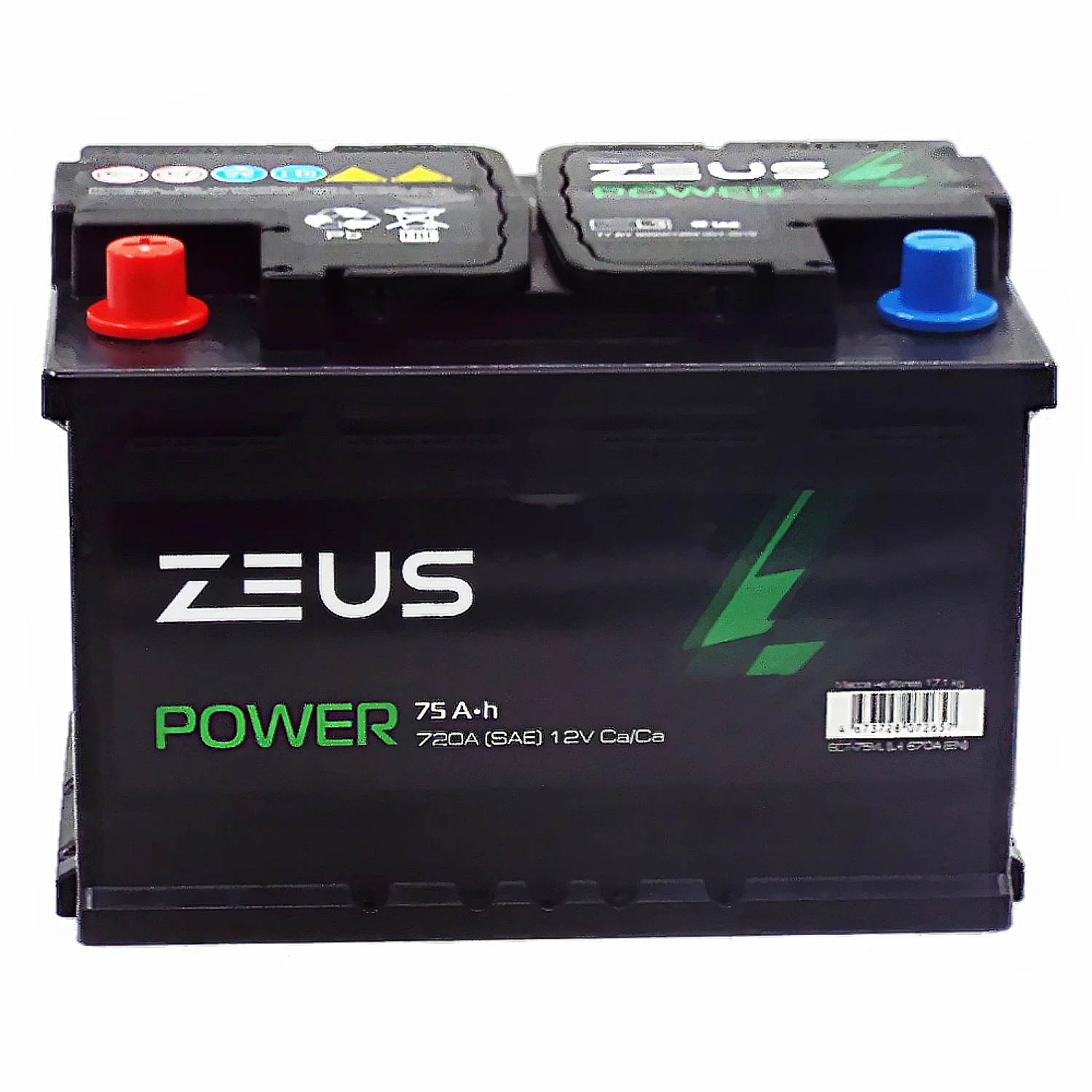 Аккумулятор ZEUS POWER 75 Ач п.п. 1AK Фото 1