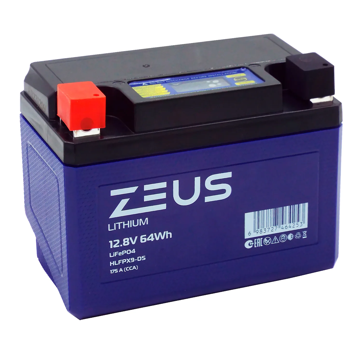 Аккумулятор ZEUS LITHIUM HLFPX9-DS 64Wh (тип YTX9-BS)