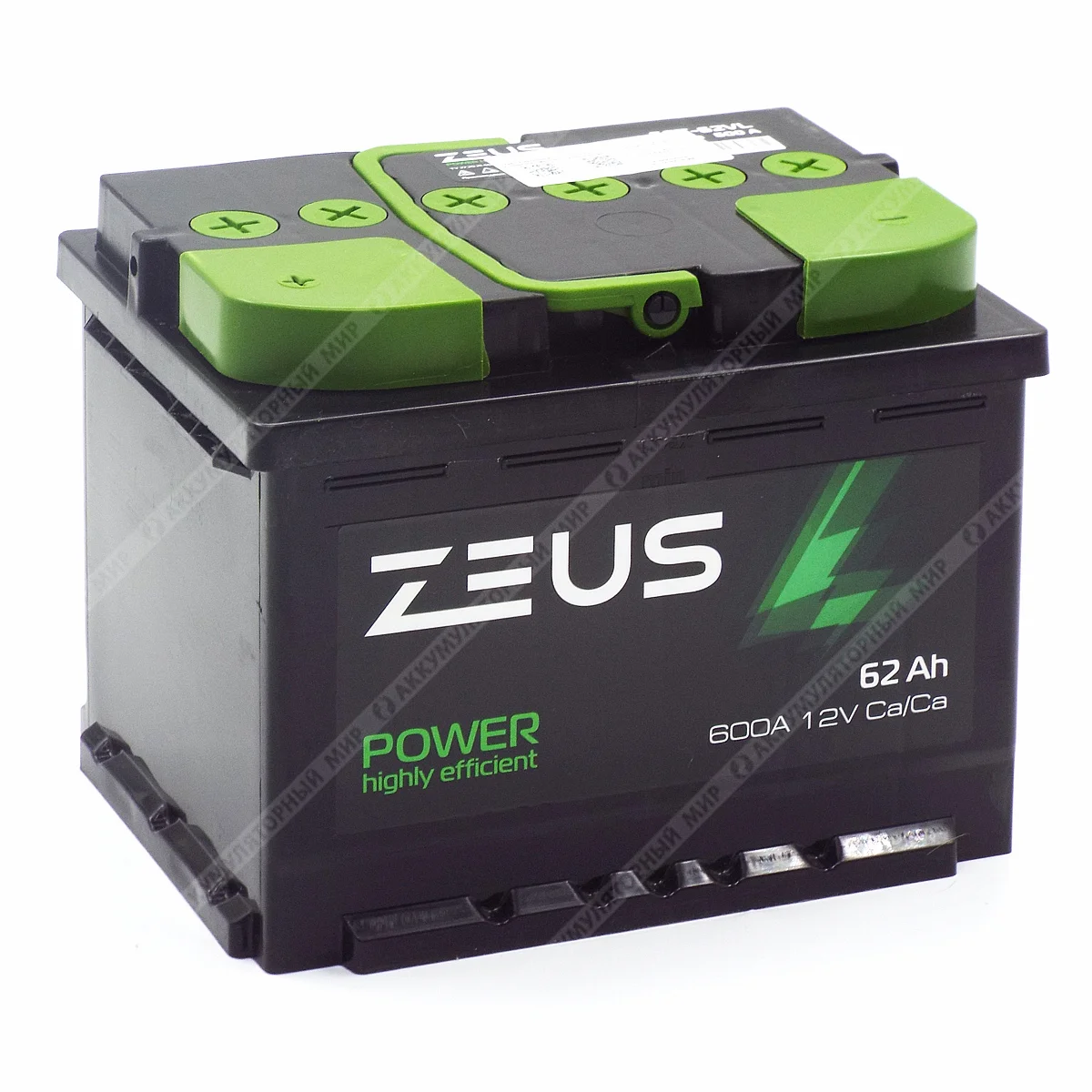 Аккумулятор ZEUS POWER 62 Ач прямая п. Уценка!
