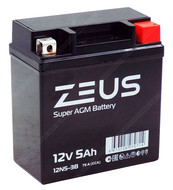 Аккумулятор ZEUS SUPER AGM 5 Ач о.п. (12N5-3B)