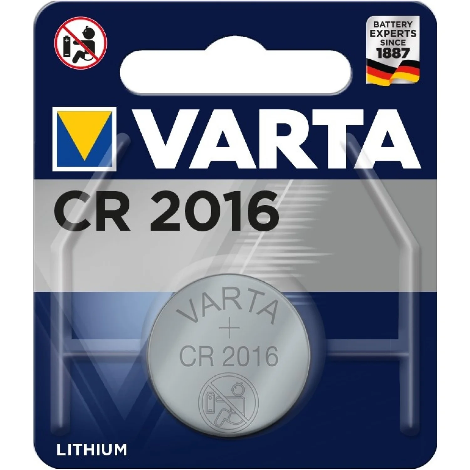 Батарейка VARTA CR2016 Lithium 3V BL*1 Фото 1