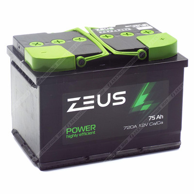 Аккумулятор ZEUS POWER 75 Ач о.п.