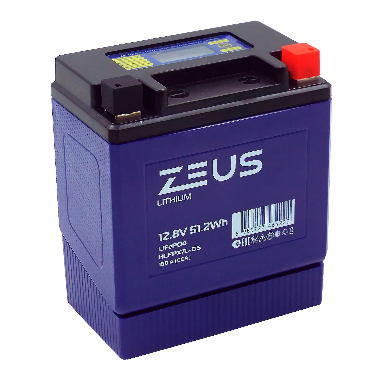 Аккумулятор ZEUS LITHIUM HLFPX7L-DS 51.2Wh о.п. (тип YTX7L-BS)
