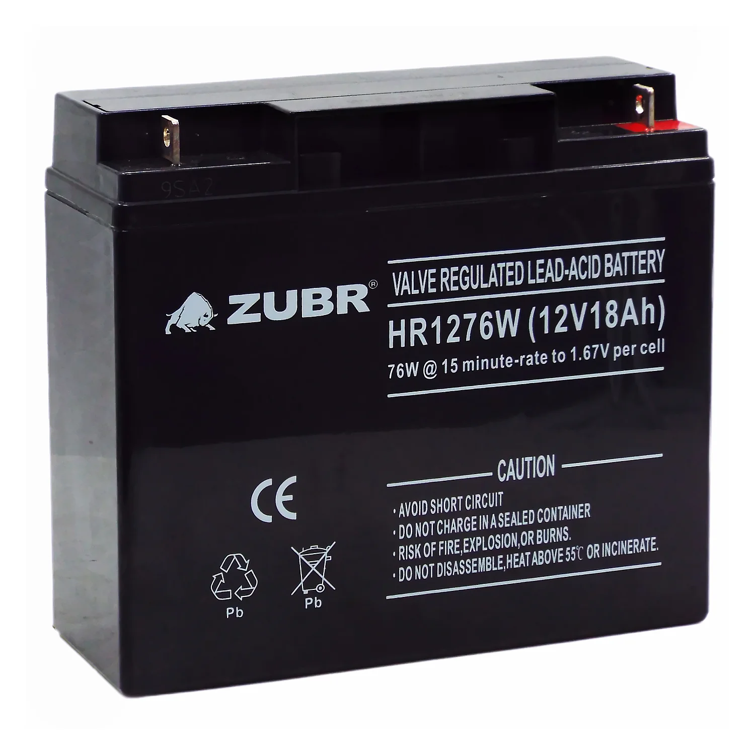 Аккумулятор ZUBR HR1276W (12V18Ah) универсальный