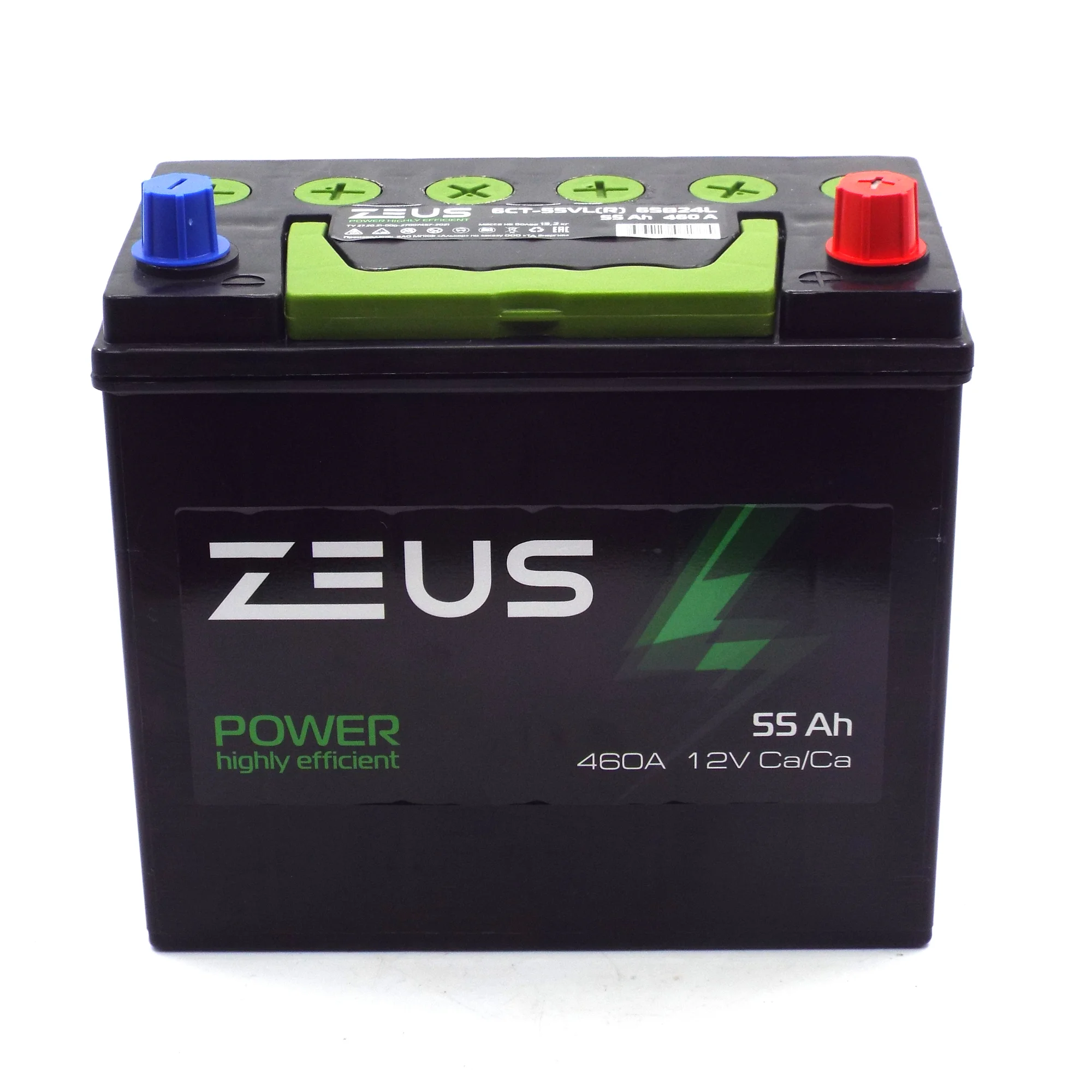 Аккумулятор ZEUS POWER Asia 65B24L 55 Ач о.п. Фото 1