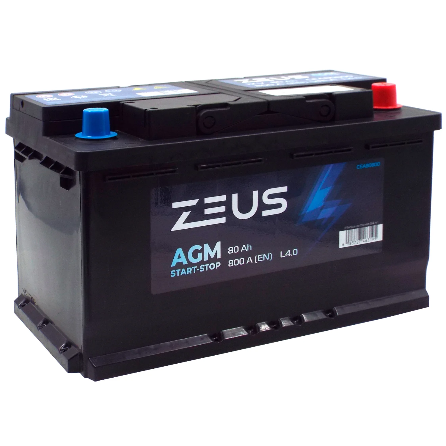 Аккумулятор ZEUS AGM 80 Ач о.п. РАСПРОДАЖА