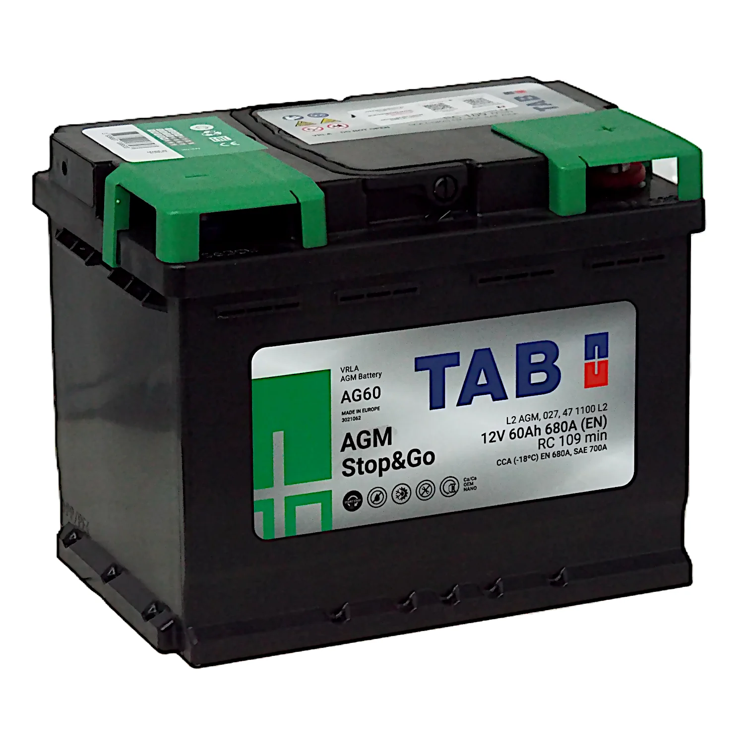 Аккумулятор TAB AGM 60 Ач о.п. Фото 1