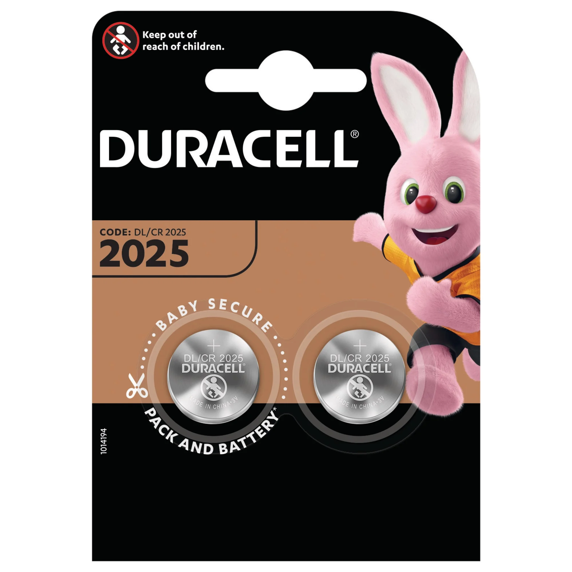 Батарейка CR 2025 Duracell BL*2 Фото 1