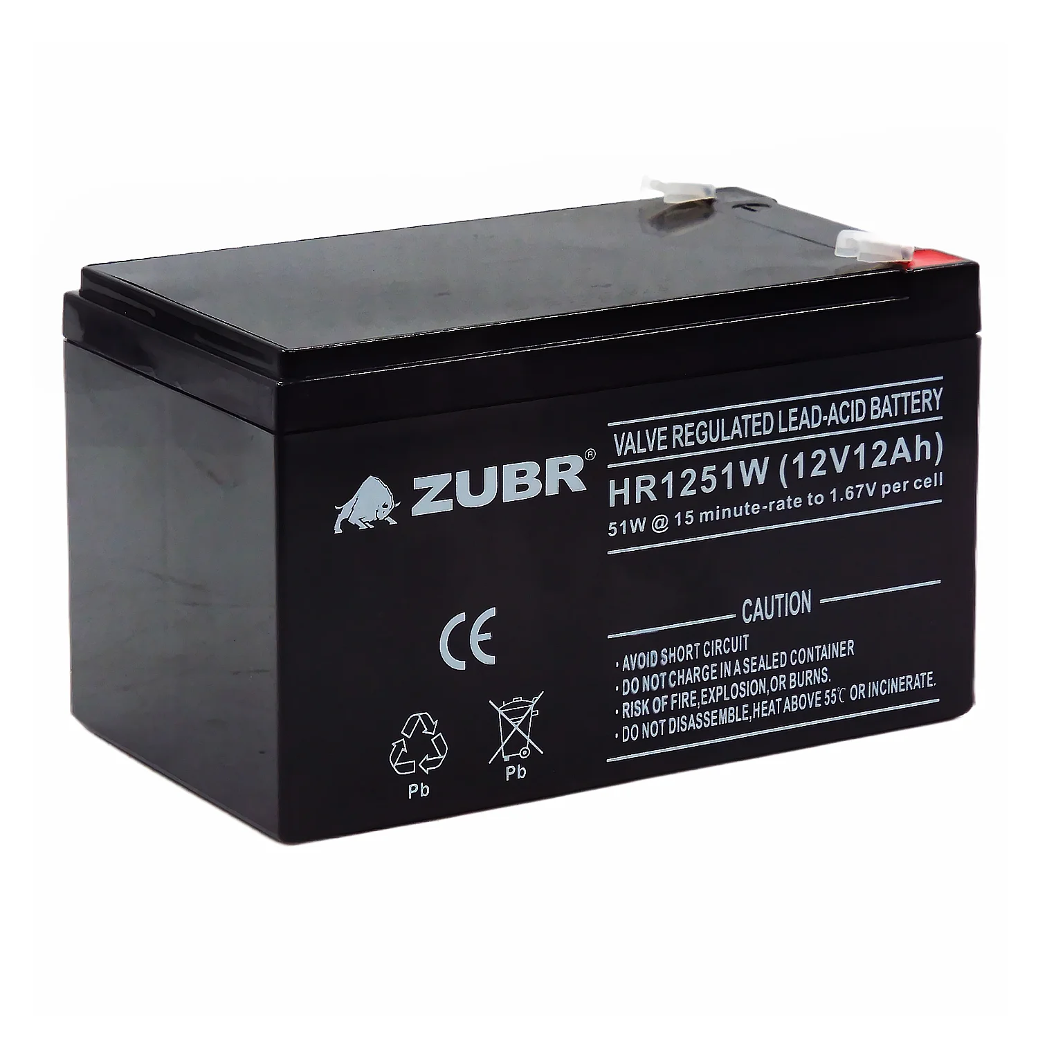 Аккумулятор ZUBR HR1251W (12V12Ah) универсальный РАСПРОДАЖА