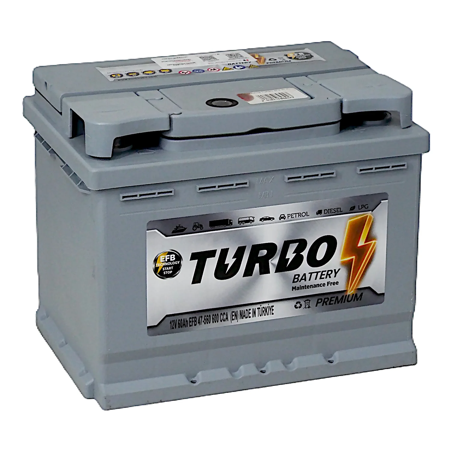 Аккумулятор TURBO EFB 60 Ач о.п. Фото 1