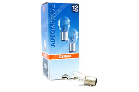 Лампа подсветки P21/5W 12V 21/5W OSRAM 2-х нитьевая, стоп-сигнал, габариты