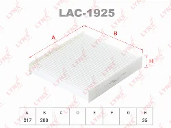 Фильтр салонный LYNX LAC-1925 (CU22011, GB-9978, SA1324) LADA / RENAULT / NISSAN Фото 1
